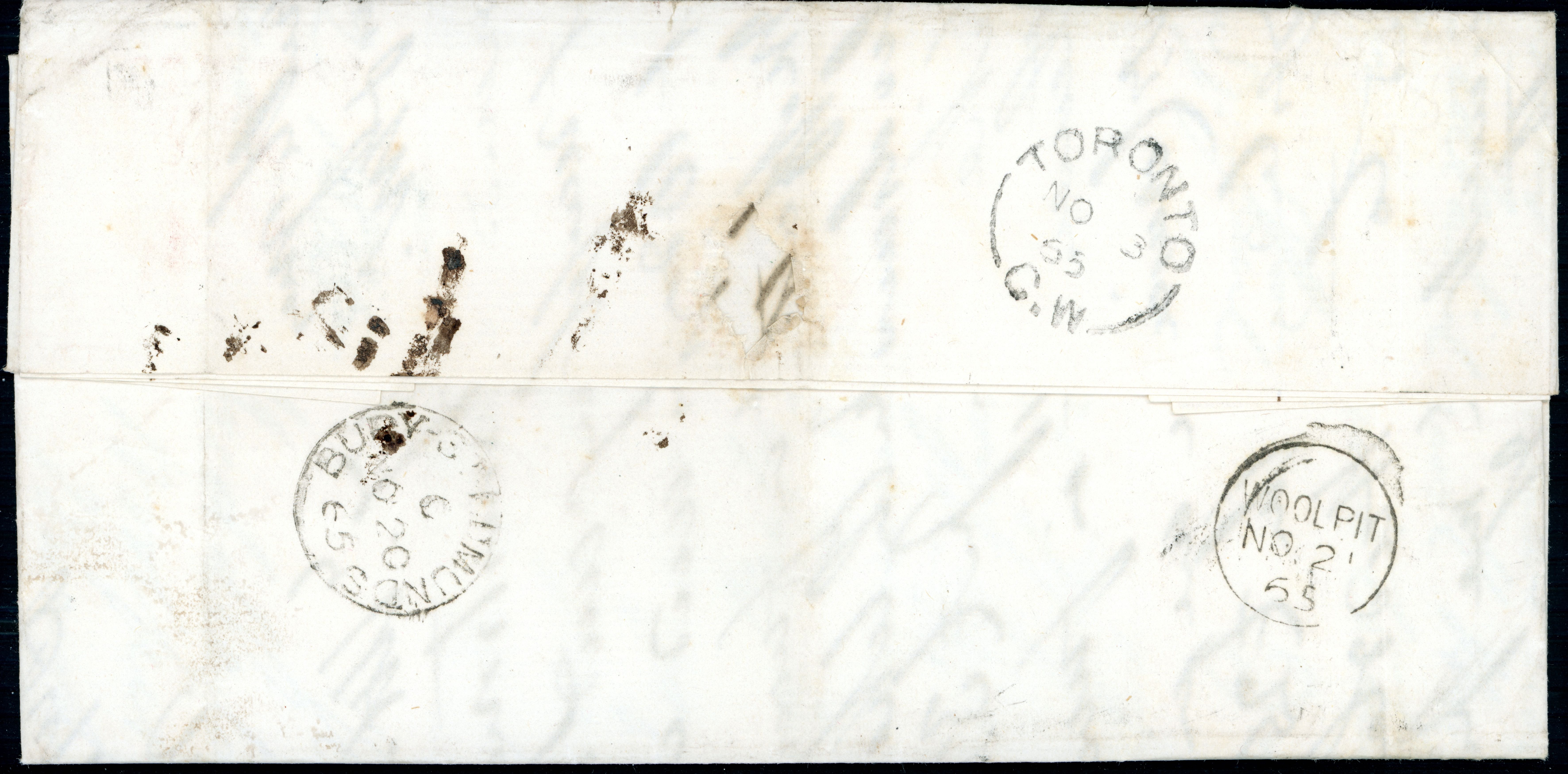 17 Chippawa to Woolpit Nov 2 1865 back bury St edmunds.jpg