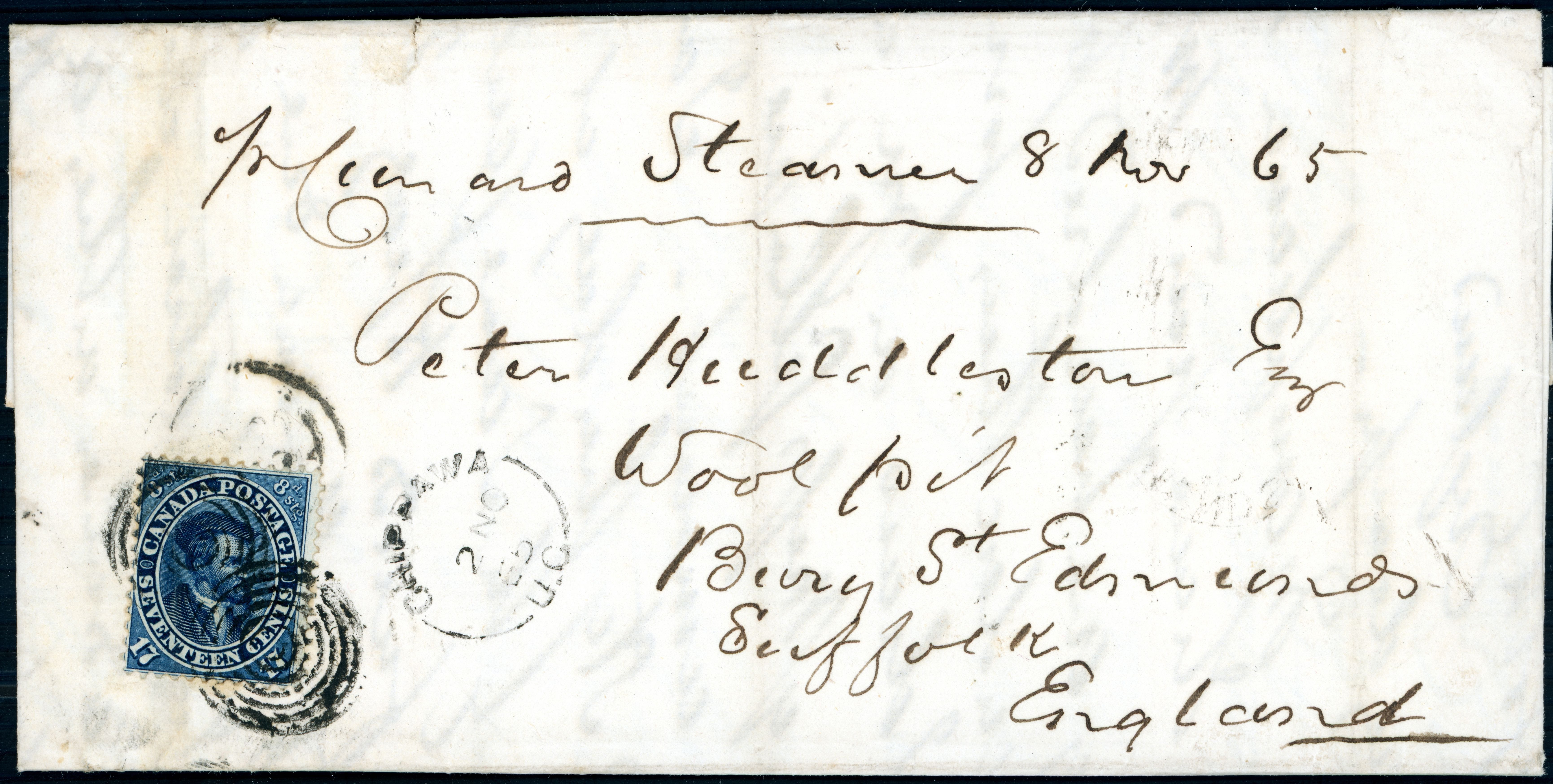 17 Chippawa to Woolpit Suffolk Nov 2 1865 via Africa.jpg